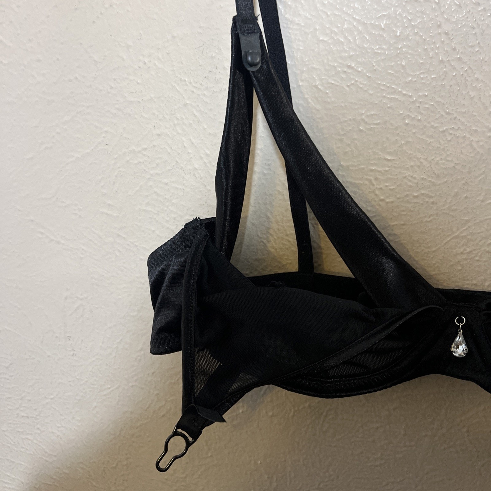 Fredericks Of Hollywood Xl Seduction Sheer Mesh U/W #3855 Black Cutout Nwt — image 7 of 8